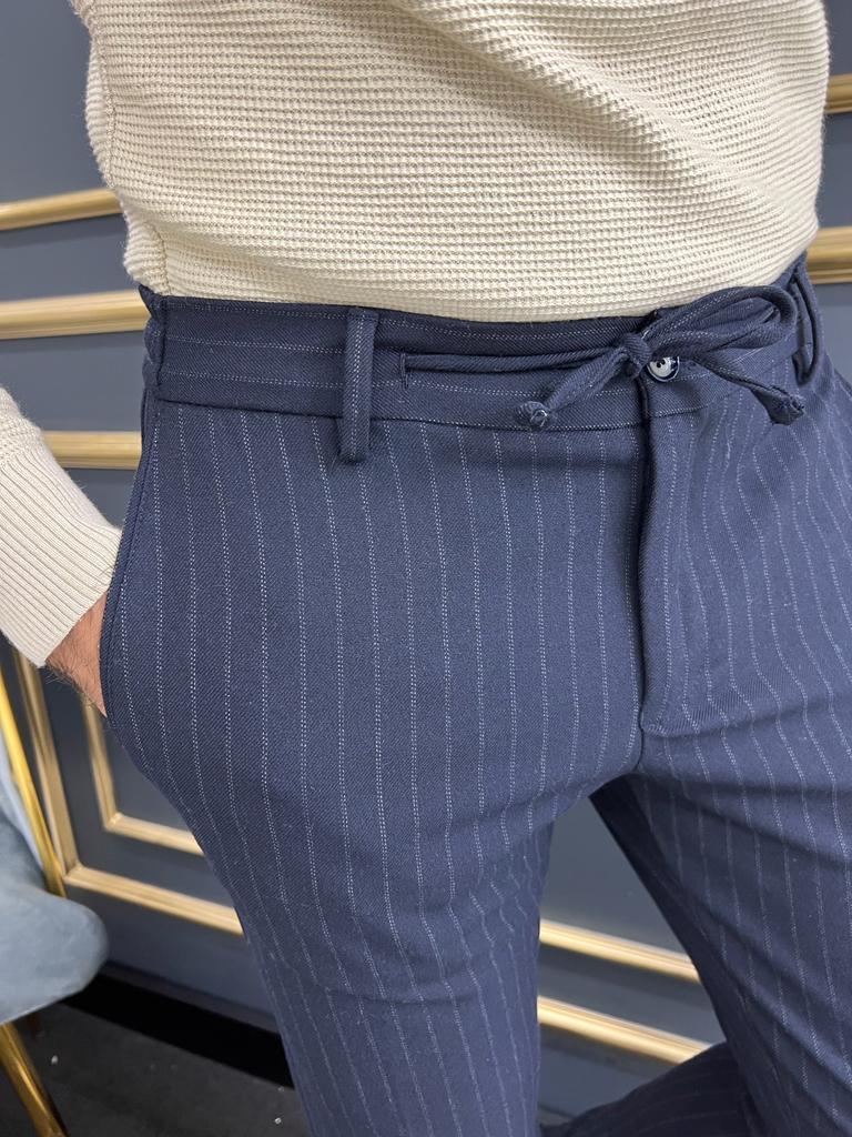 Mati SE Blue & White Striped Pants